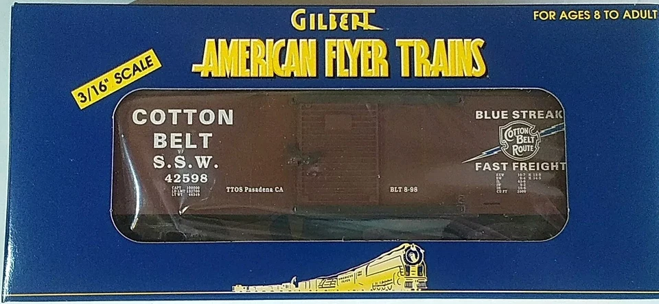 NIB American Flyer B&L 6-48613 Cotton Belt box car TTOS 98, New - Image 4 of 4