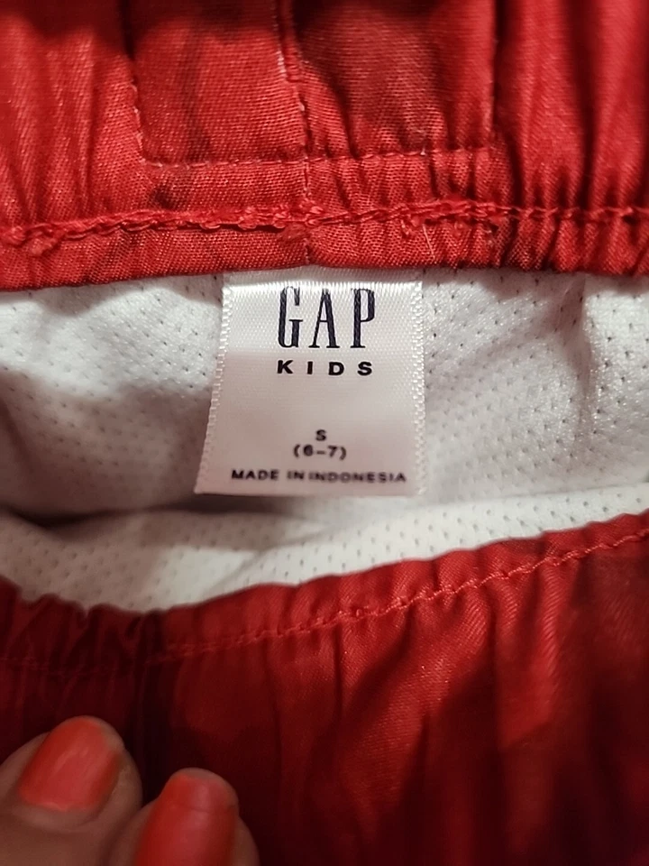 Bañador Gap Niños Talla S Rojo Regular Floral Cintura Elástica Estampado Foto 2 de 4