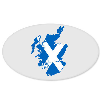 Autoaufkleber Scotland Map Flag Oval K1055 Sticker-12cm