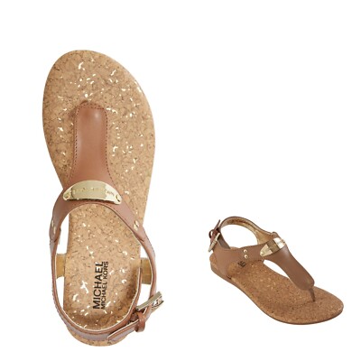 New! MICHAEL KORS Girls ~Size 13~ MK Plate T-Strap Sandals