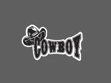 Cowboy Sticker Cowboy Hat Country Waterproof Western Ranch Rodeo Gift NEW