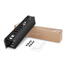 Horizontal Single Sided Manager, 1RU, Finger Duct with Cover, 3.43 in. Depth