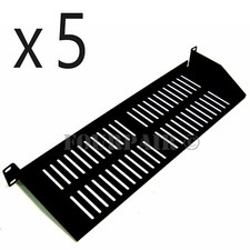5 Pack Lot - 19" One Space 1U Vented Relay Rack Mount Steel Shelf 6" Deep Depth