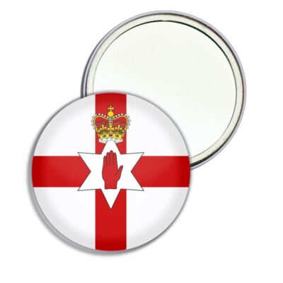 Runde Spiegeltasche Nordirland Flagge kompakt (55 mm oder 77 mm)