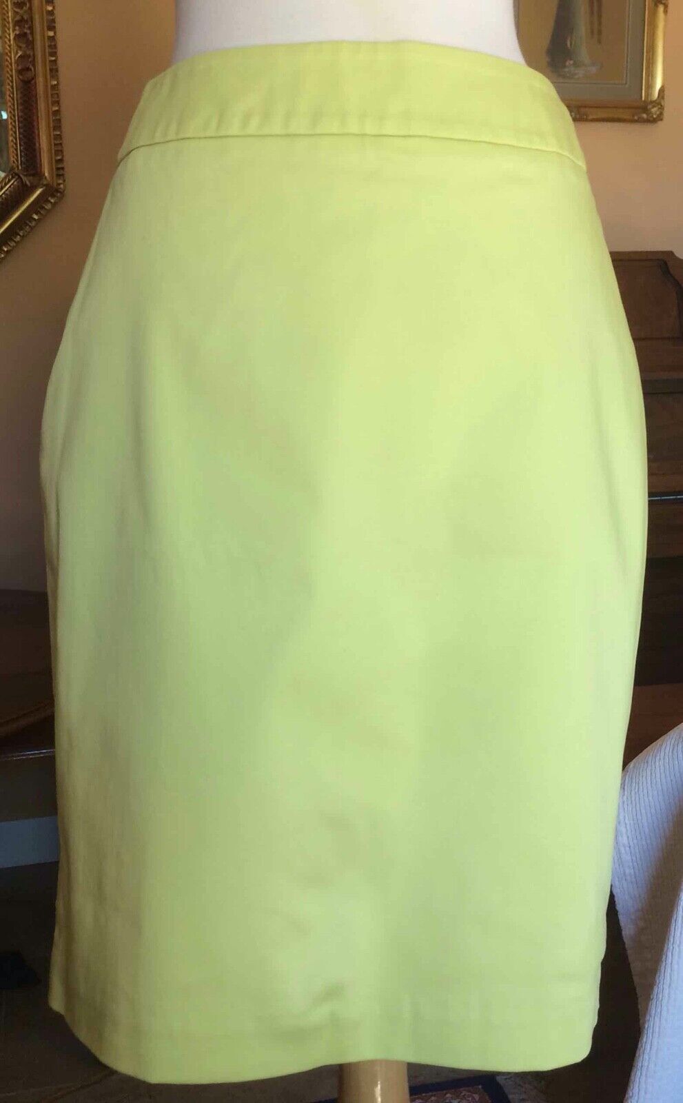 Josephine Chaus yellow green cotton skirt Sz. 6 - image 1