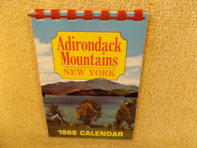 ADIRONDACK MOUNTAINS New York 1968 Calendar Complete by Page Distributing Co.
