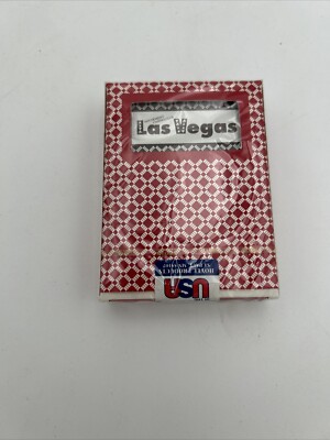 Las Vegas Amusement Casino Club Black Playing Poker Cards Hoyle 1998 - New
