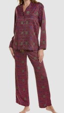 195 Natori Women's Black Red Sleepwear 2-Piece Infinity Pajama Set Size S
