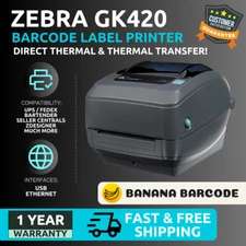 ✅Zebra GK420 Thermal Label Printer, USB/LAN/4X6, USA Seller 1-YEAR WARRANTY!🔥⭐