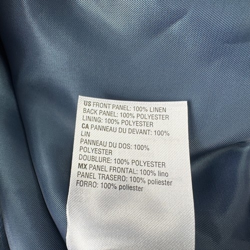 Bar III Mens Slim Fit 100% Linen Suit Vest Navy Blue M - Picture 4 of 4