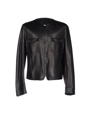 Dolce & Gabbana Black Lambskin Leather Bluson Sz. EU 50/ US 40 NEW