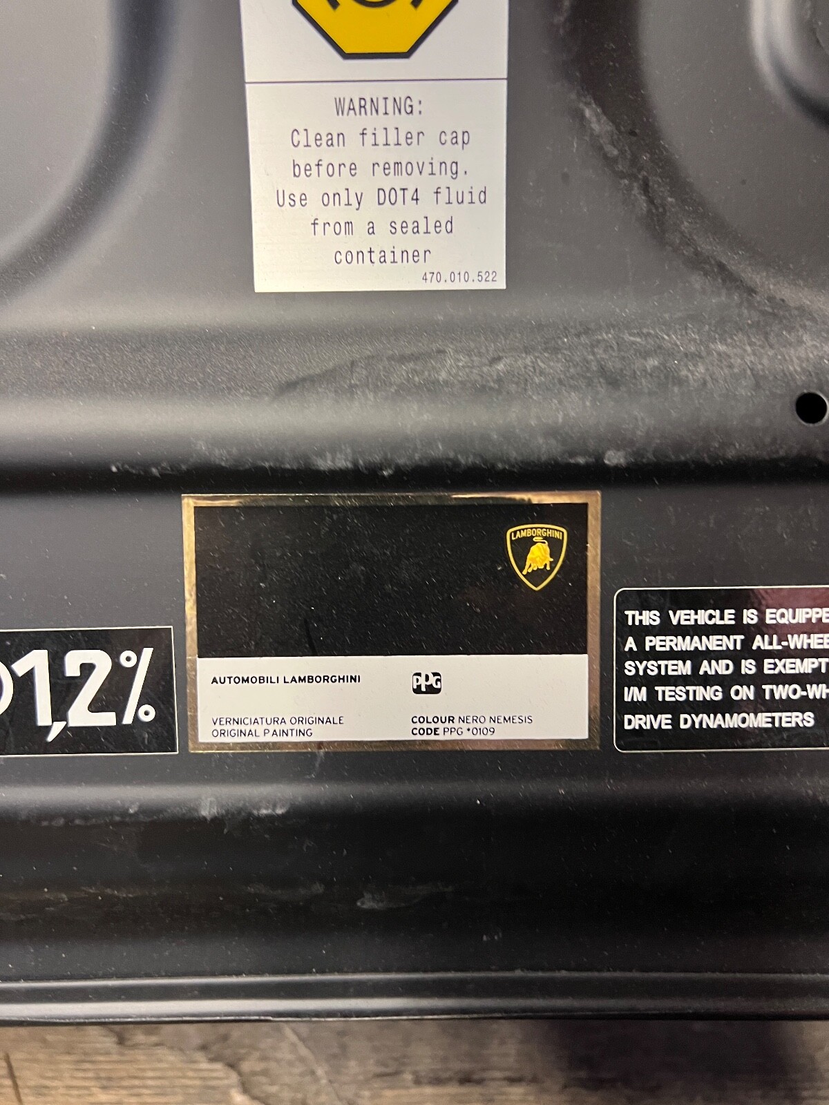 Lamborghini Aventador Front Bonnet Hood Part# 470823021E