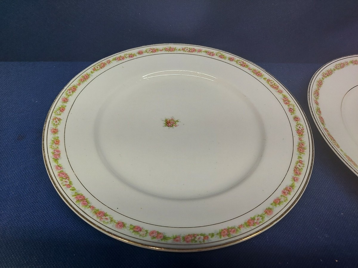 Vintage CROOKSVILLE STINTHAL CHINA Set/3 Plates 3 Different Sizes