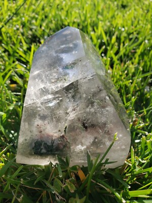 Clear Garden Quartz Crystal 4 Season Free Form Rainbows Phantoms, 522g or 1.2 lb