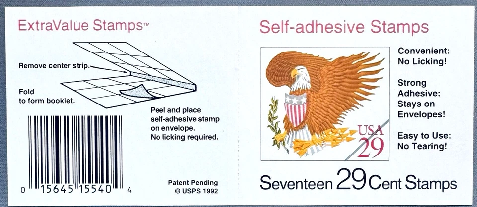 SoCo Stamps US Scott #2595a 29¢ Eagle & Shield set of 17 MNH unfolded - Image 2 of 2