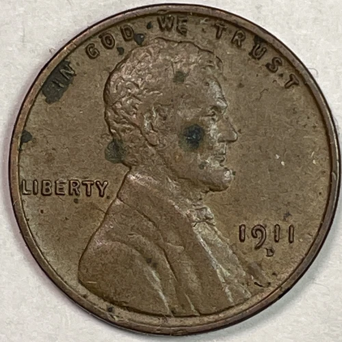 1911-D Lincoln Wheat Cent Almost Uncirculated AU Coin, Issues #15780