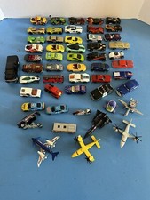 Matchbox Hot Wheels Die Cast Lot of 52 Cars, Planes, Trucks, Mixed Lot Brands