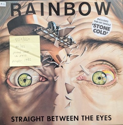 Rainbow Straight Between the Eyes Vinyl Record VG+/VG+ POLD 5056 1982