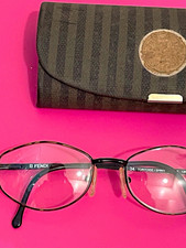 Fendi F 34 Women s Oval Eyeglasses Tortoise/Black Metal Frame 135mm