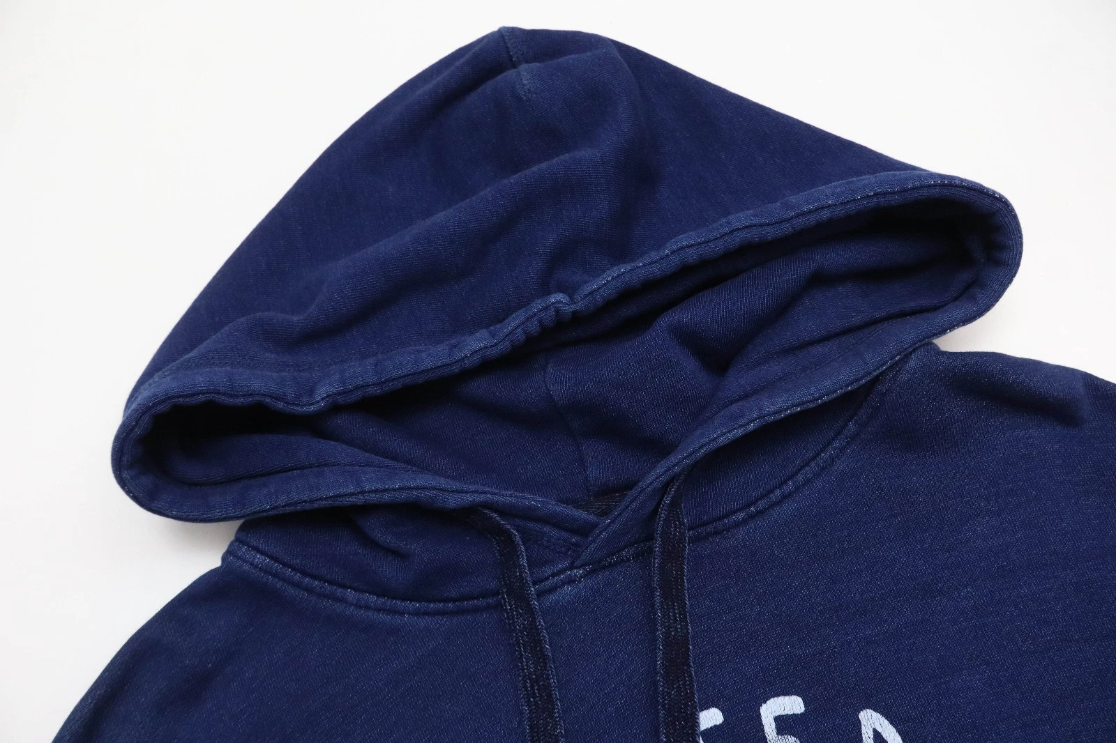 DEUS Speedster Indigo Hoodie Men's MEDIUM Kangaroo Pocket Pullover image 4