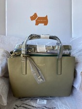 NEW*TAGS*PACKAGED*BOXED!RADLEY DUKES PLACE LEATHER BAG KHAKI OLIVE GREEN RP£249