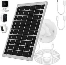 7W Solar Panel for Ring Camera, USB Ring Solar Panel for Security Camera with DC