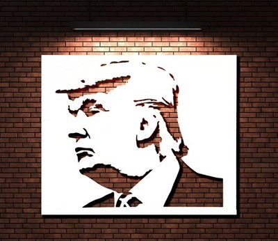 Stencil Trump Portrait - Mylar, DIY Crafts - StencilAir