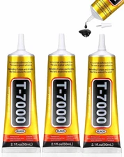 ALECPEA T-7000 Black Adhesive Glue 3x50ml - Waterproof, Multi-Purpose Repair