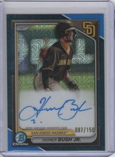 2024 Bowman - Chrome Prospect Mega Box Auto Homer Bush Jr. #BMA-HB Blue 087/150