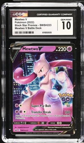 2022 Pokemon Black Star Promos Mewtwo V Mewtwo V Battle Deck CGC 10 #SWSH223