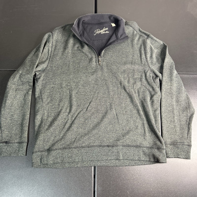 Paradise Collection Sweater, Men's Size Large, Gray, Pullover, 1/4 Zip   