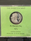 Hamilton Mint  1975 St. Patrick's Day Coin 1 oz .999 Silver Round in Case