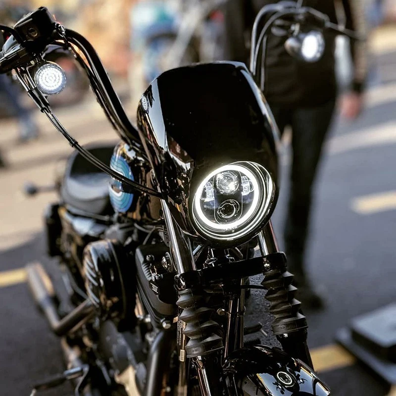 Faro LED de 1 pieza de 5-3/4" 5,75" pulgadas para Yamaha V-Star XVS 650 950/1100 Foto 4 de 4