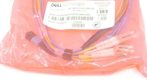 Dell 3m MPO/MTP12 to 4 x LC OM4 Active Fiber Breakout Cable - HHW7H - 第 4/5 張圖片