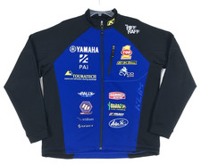 Vintage Klim Yamaha Racing Jacket Mens L Blue Black Fleece Softshell Embroidered