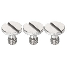 3 Pcs 14x13.5mm Nickel-Plated Iron Camera Quick Release Screw, Silver