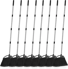 8 heavy-duty commercial brooms 52-inch indoor/outdoor broom with long handle