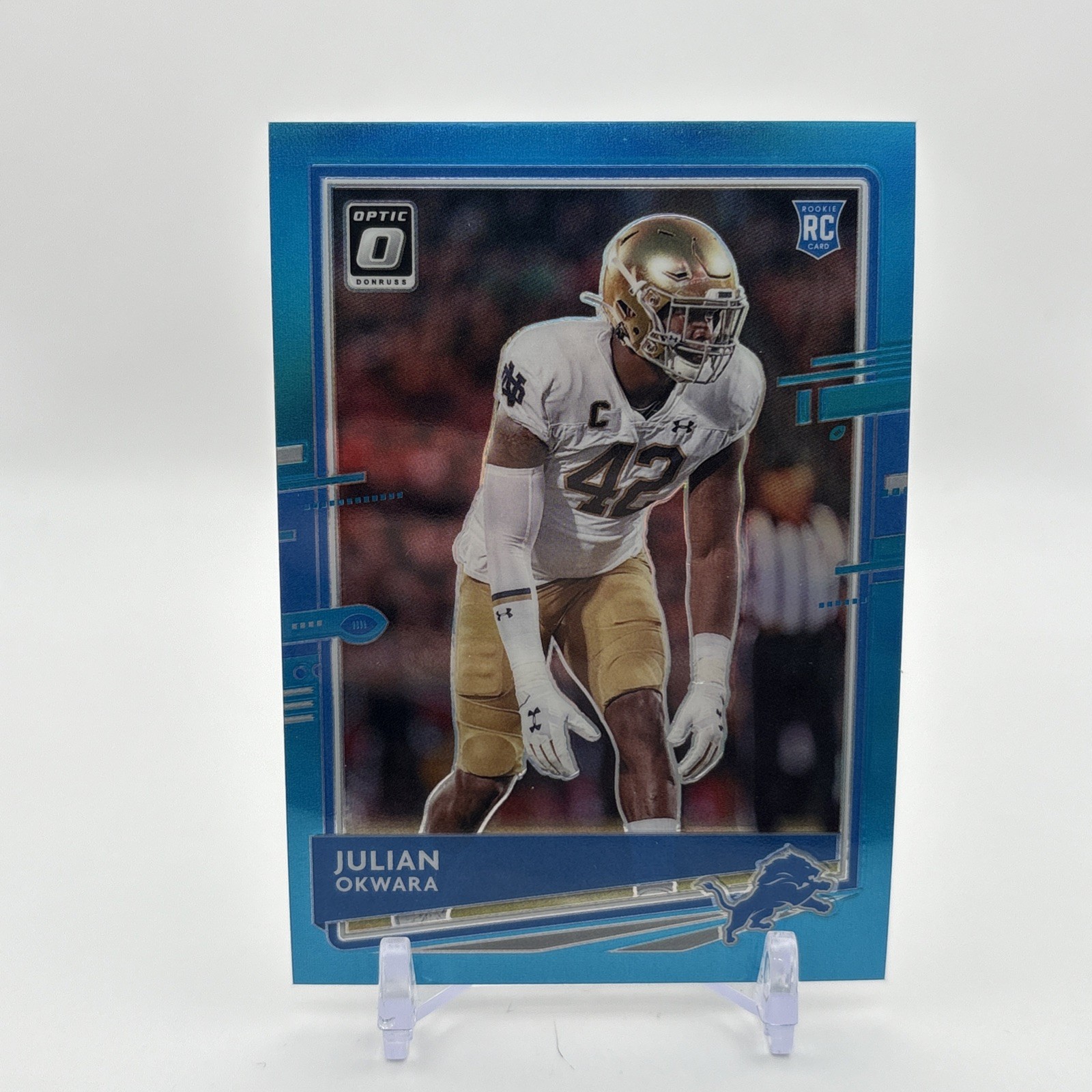Julian Okwara Panini Donruss Optic #144 Aqua