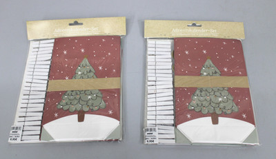 2 Stück Nana Adventskalender-Set mit 24 Klammern und 24 Bedruckten Tüten NEU