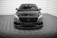 Maxton Design Frontlippe V.1 Passend FüR Mercedes A Amg-Line W176 FL Schwarz Hoc