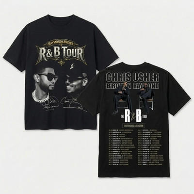 Brown x Raymond Usher Tour Tee Streetwear Music Festival Tour Chris