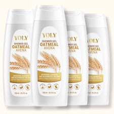 Yoly Oatmeal Shower Gel – Comforting & Gentle Cleanse, 25.3 fl oz (4-Pack) 0.82 per gallon