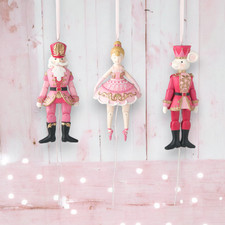 Set Of 3 Nutcracker Suite Pull Ornaments Christmas Decor SHIPS WITHIN 15 DAYS 
