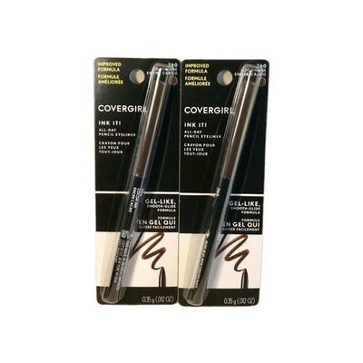 2- Covergirl Ink It All-Day Pencil Eyeliner #260 Cocoa Ink DISCONTINUED Sealed