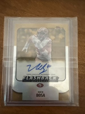 Topps 2025 Finest Flashback Autographs Nick Bosa Auto #FBA-NB 20/50 49ers Gold