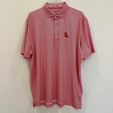 Johnnie O Polo Shirt Men Extra Large Red Ole Miss Hinson Jersey Performance Golf