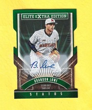 2015 Panini Elite Extra Edition Brandon Lowe Emerald Die-Cut Auto 6/25 Autograph