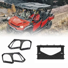 Rear Panel Soft Window + Upper Door Cab Enclosure for Honda Pioneer 1000-6 23-25