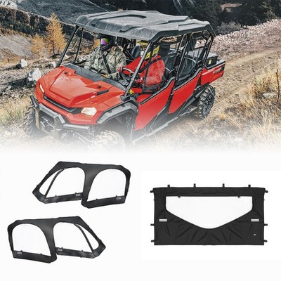 Rear Panel Soft Window + Upper Door Cab Enclosure for Honda Pioneer 1000-6 23-25