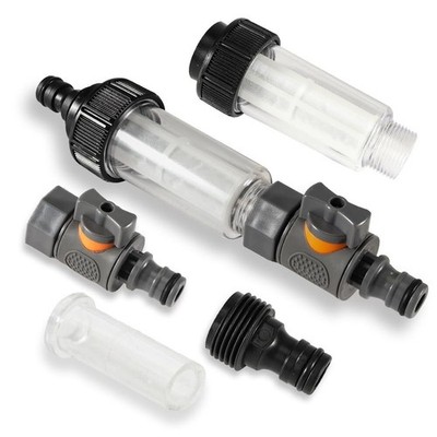 2x Wasserfilter Wohnmobil inkl. Ersatzsieb mit Schnelladapter und Regulierventil